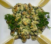 Мидии в сливочном соусе