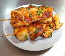 Шашлычок куриный с беконом