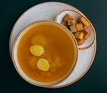 Суп кудрявый с куриными фрикадельками