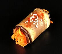 Рулеты из баклажанов с морковью по-корейски