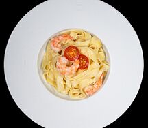 Феттуччине с креветками