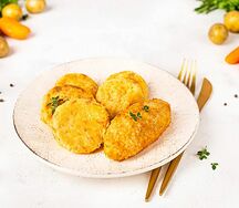 Котлета по-киевски с картофельными оладьями