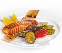 Стейк из семги на гриле