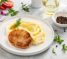 Котлета дары моря с картофельным пюре