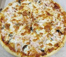 Прошутто э фунги Америка на толстом тесте