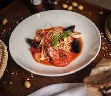 Спагетти с морепродуктами