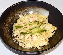Лапша с креветками