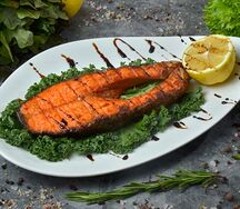 Семга на мангале