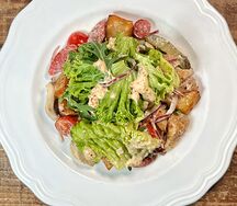 Охотничий с колбасками и копченой курицей