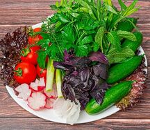 Овощи свежие в нарезке