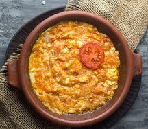 Яичница с помидорами