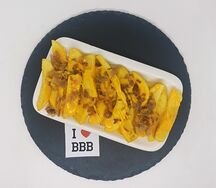 Картофель фри Чиз & бекон и огурчик