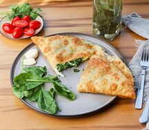 Чеберек с картофелем и шпинатом
