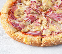 Пицца Деревенская 25 см на толстом с сыром