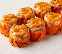 Запеченный ролл Шиитаке Краб с азиатским соусом