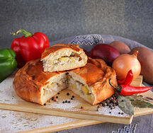 Пирог с курицей и картофелем