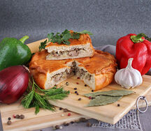 Пирог с мясом и картофелем