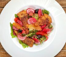 Салат с хрустящим кальмаром