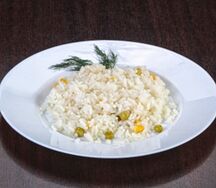 Рис отварной с овощами