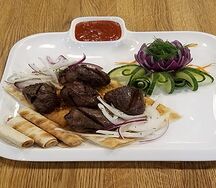 Шашлык из говяжьей печени