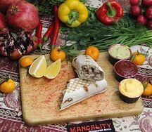 Мини-шаурма Курица в белом лаваше