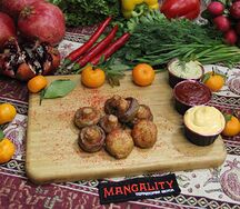 Шампиньоны на мангале