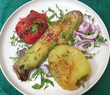 Перец болгарский на углях 