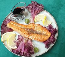 Семга на углях