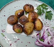 Молодой картофель с курдюком