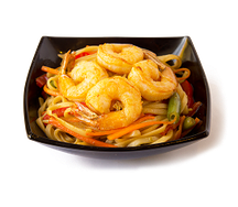 Вок с креветками