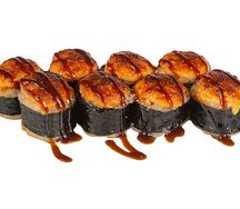 Запечённый ролл с креветкой и сыром