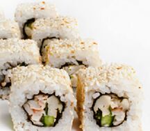 Калифорния в кунжуте с кальмаром