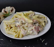 Паста Ветчина и грибы