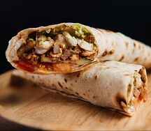 Шаурма из баранины на углях