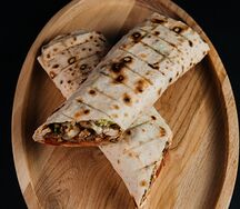 Шаурма из курицы на углях