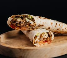 Шаурма из говядины на углях