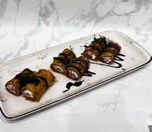 Блины с ветчиной и плавленным сыром