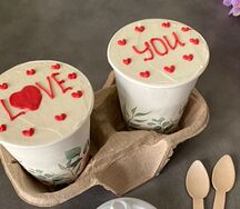 Бенто-торты в стакане Love you