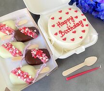 Бенто-торт на день рождения и набор муссовых пирожных Эскимо