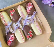 Муссовые пирожные Эскимо сердечки