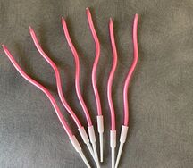 Свечи спираль розовые 6 шт