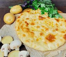 Пирог с картошкой и грибами