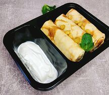 Блины с творогом и изюмом средние
