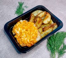 Запеченный картофель с курицей средний