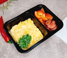Скрэмбл с копчёными колбасками (большой)