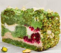 Торт Фисташковый с малиной