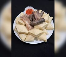 Аварский хинкал с сушеной колбасой