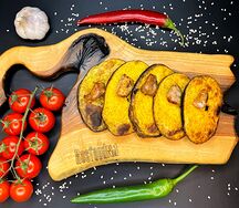 Картофель с салом на мангале