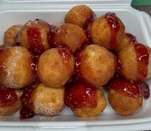 Пончики с джемом манго-маракуйя