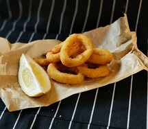 Кольца кальмара в кляре